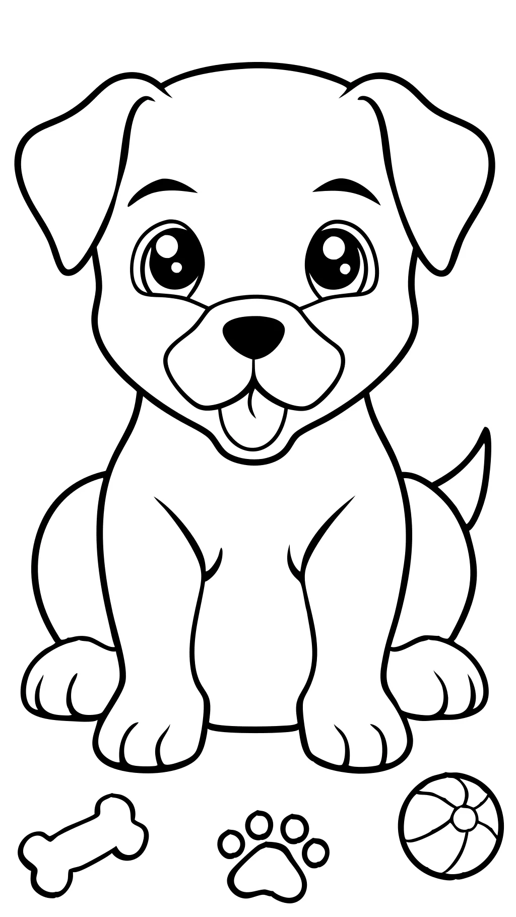 coloriage de chien mignon